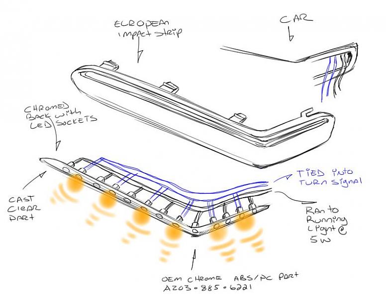 Mercedes w203 rear bumper strip removal #4