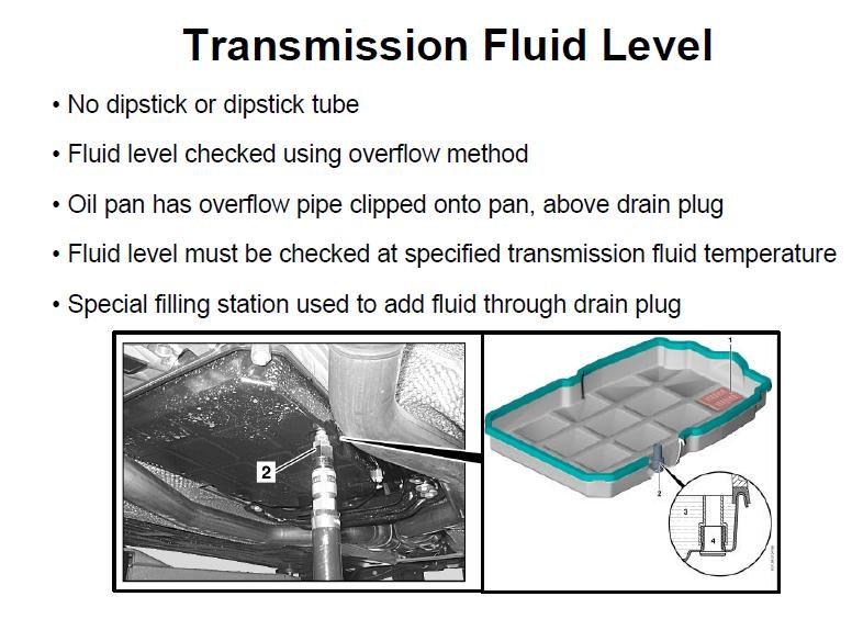 Chrysler transmission fluid level check #2
