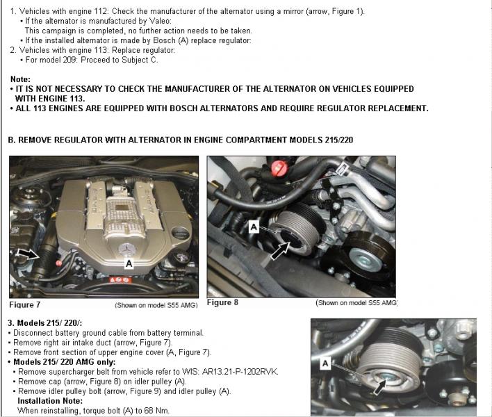 Mercedes voltage regulator recall #4