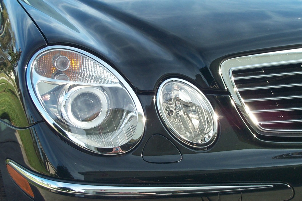 Mercedes chrome headlight rings #3