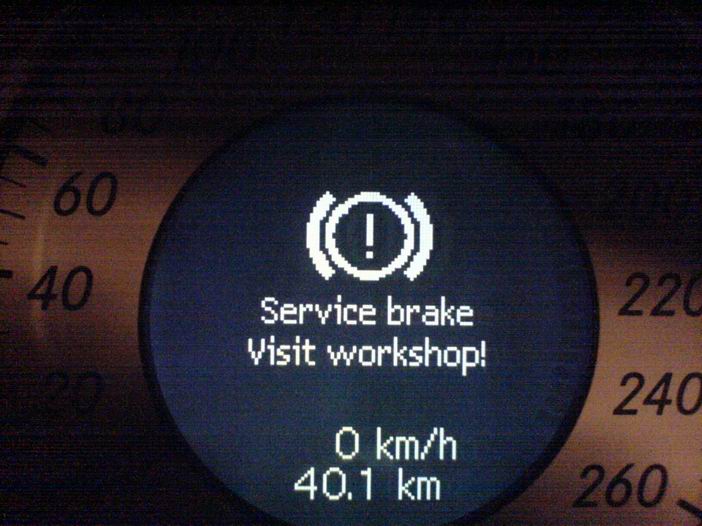 Mercedes brake visit workshop message #2