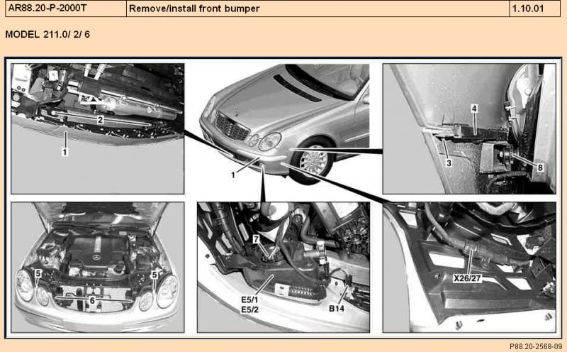 How to remove front bumper mercedes e320 #2