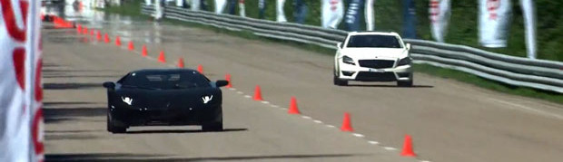 Mercedes-Benz CLS63 AMG versus Lamborghini Aventador Featured