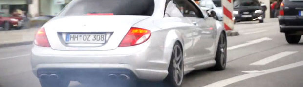 Mercedes CL63 AMG Burnout in Hamburg Featured