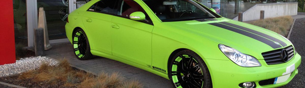 Neon Mercedes-Benz CLS Gone Rancid Featured