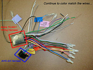 DIY installation of AVIC &amp; other aftermarket HU's for W203 (Warning! lots of images!)-3-continue-color-match-wires.jpg