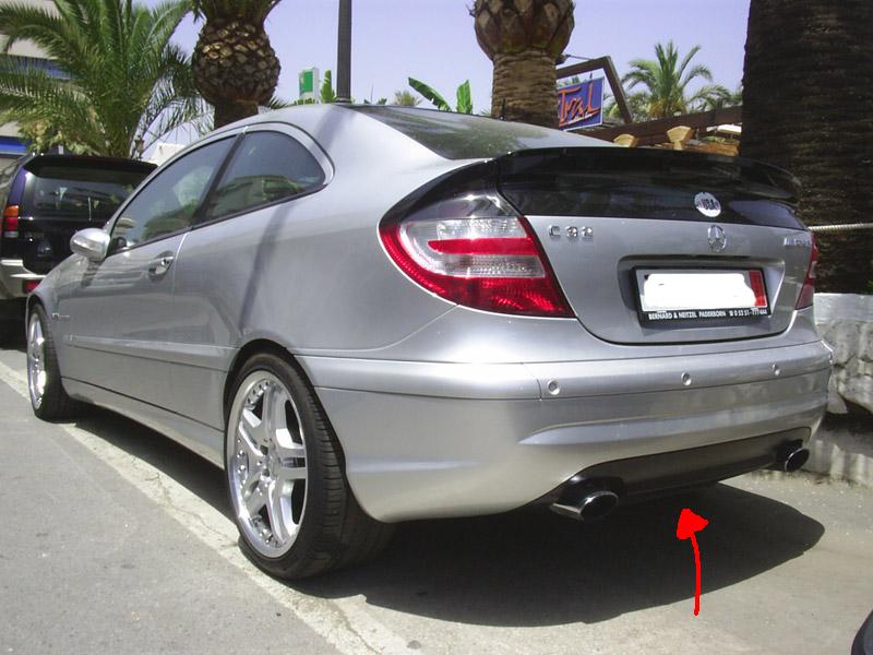 W203 on sale rear diffuser