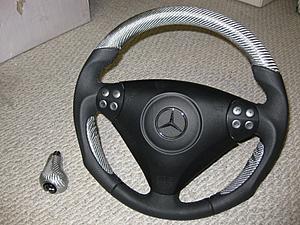 Clearance sale Silver carbon sport steering wheel + shifter 9 shipped-w203-r171-silver-carbon-sport-steering-wheel-shifter-set.jpg