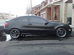 Matte black full vinyl wrap C230 coupe.-04112011123.jpg