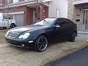 Matte black full vinyl wrap C230 coupe.-04152011124.jpg