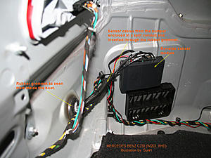 Aftermarket Reverse sensor installed-08_grommet-inside-boot.jpg