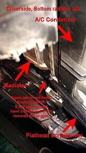 Need help, Radiator Removal , have pictures. Stuck on the last step.-imag1026.jpg