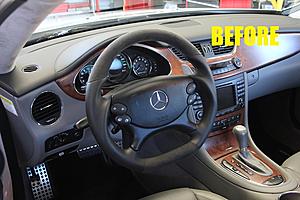 UPGRADE CLS WOOD INTERIOR PIECES INTO REAL CARBON SET-cls63-interior-before.jpg