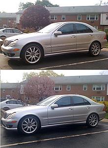 Before &amp; After Lowering Pic of C32 Amg-b4.jpg