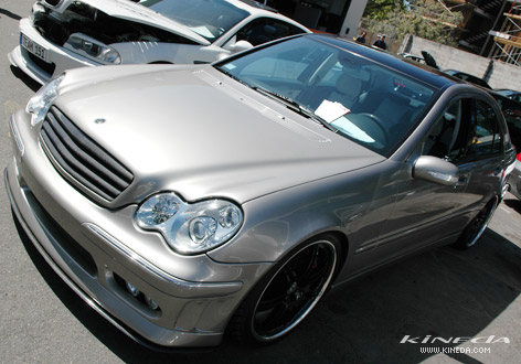 M-B W203 C63 AMG Look grille (silver) - W203 Tuning grille AMG