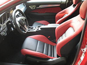 FS:2012 C63 coupe MARS RED/RED NY FOR SALE-seat.jpeg