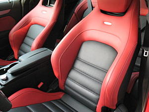 FS:2012 C63 coupe MARS RED/RED NY FOR SALE-seat2.jpeg