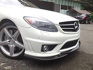 Front CF Lip and Rear Trunk Spoiler CF on AMG CL65 White-front-lip-spoiler.jpg