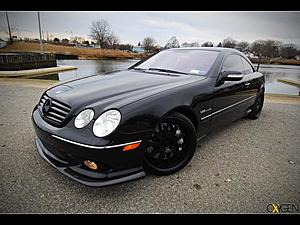 Installed Euroteck Carbon Fiber front lip on Black CL55-lip.jpg