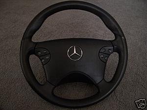 FS:  Black Leather AMG Steering Wheel for E, CLK-amg-w210-w208-steering-black-front-shot2.jpg