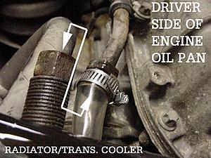 Torque Converter flush: Attach poly hose to Trans. cooler line.-trans-cooler-line-disconnect-flush.jpg