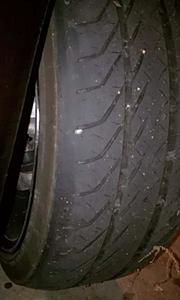 Should alignment have compensated for larger 18" rims/tires ?-2012-05-02-tire-camber-wear-clk.jpg