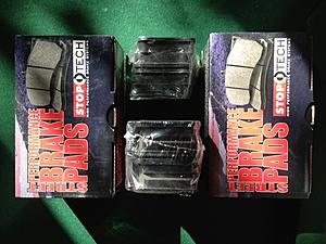 w209 Stop Tech brake pads & car cover-image.jpeg