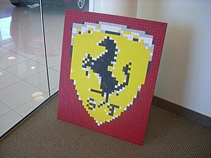 Pixelated artwork of 3 pointed star for wall-ferrari-color-1.jpg
