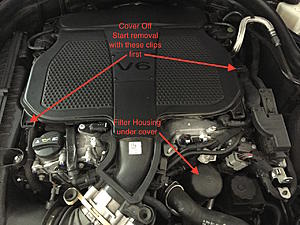 Pictorial Oil Change for E350-cover-off.jpg