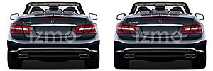 Does this exist? Direct replacement quad exhaust tips for '09-'13 OEM AMG bumper?-11-mercedes-e550-convertible-11.jpg
