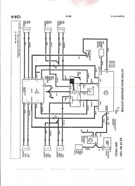 W124 Factory Radio Wiring Schematics, Mercedes W124 Radio Wiring Diagram