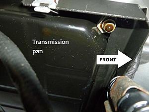 No-crank E320 starts when pushed backwards?-transmission-leak.jpg