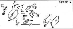OEM Driver side replacement rear view mirror W211 E350-scan.jpg