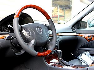 W211 E320 E500 wood leather steering wheel-install_001.jpg