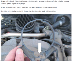DIY: MAF Mass Airflow Sensor removal and cleaning 2004 E320-maf-plastic-collar.png