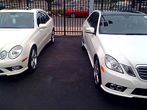 Was at the dealer - Side by Side shots of W211 - W212-oldnew.jpg