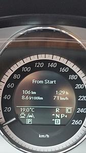I am truly impressed with the gas mileage on my E550.-20150808_104053.jpg