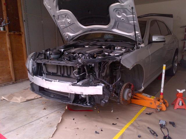 MERCEDES W204 C250 FRONT END DISASSEMBLY 