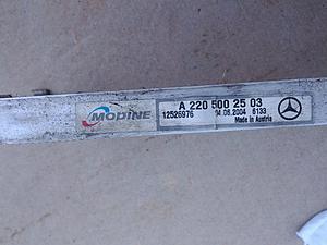 CL600 S600 SL600 M275 heat exchanger A 2205002503 Modine for sale -img_20120513_092005.jpg