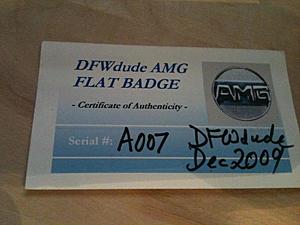 **FOR SALE** DFWDude White Star and AMG Hood Badges-photo.jpg