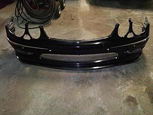 FS: W211 E55 front bumper in black w/ carbon fiber spoiler and black grille also-2011-11-289510.32.32.jpg