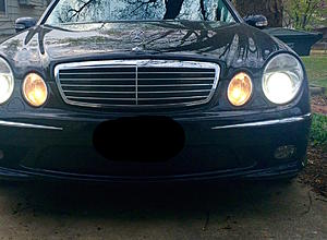 FS W211 E55 OEM Chrome Grill and Black Grill-oem-chrome-grill-installed.jpg