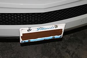 My 2010 GL450 No Bumper Hole Front Plate Solution-9.-plate-mounted.-later-added-chrome-frame.-end.jpg