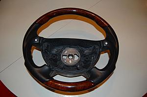 FS: W211 E55 MP DESIGN SPORT STEERING WHEEL IN DARK BURLWOOD-003.jpg