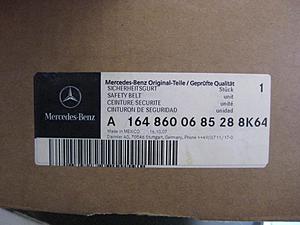 07-09 Mercedes-Benz GL 450 Rear Rt. Seatbelt (Buckskin) *New in box-img_0230.jpg