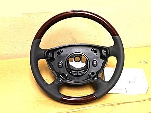 W211 E-Class 2003~2006 wood leather steering wheel-img_7355.jpg