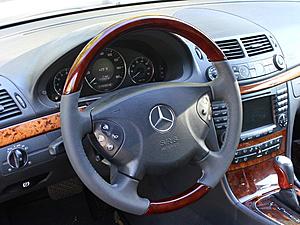 W211 E-Class 2003~2006 wood leather steering wheel-w211-wood-leather-steering-wheel_04.jpg