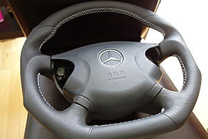 FS: W211 Flat Bottom Steering Wheel with Leather Air Bag-dsc03540.jpg