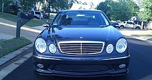 2004 E55 AMG, tectite gray, dynamic seats, CF lip-e55-front.jpg