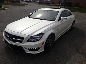2013 CLS 63 120k msrp Pearl white with white designo inside carbon spoiler 6k-mercedes-front.jpg